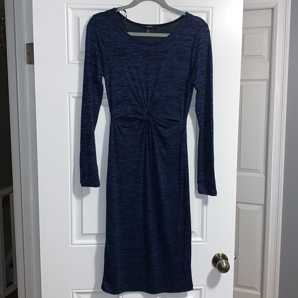 Knit Twist Body Con Dress